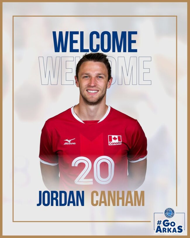 Kanadalı Smaçör Jordan Canham, Arkas Spor